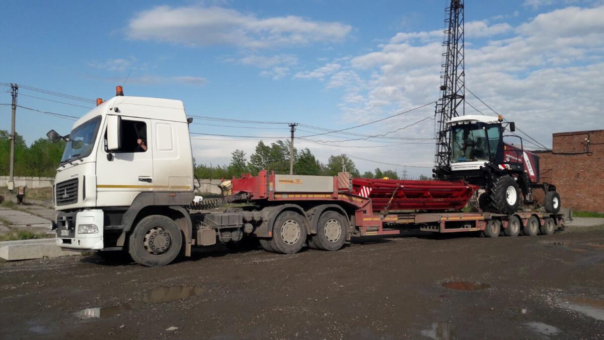 Перевозка тралом комбайна